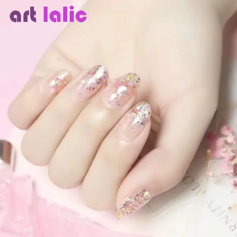 Kit d'art d'ongle sirène 3D avec paillettes hexagonales