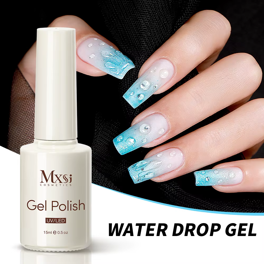 MXSI 15ml goutte d'eau Gel modélisation Gel vernis à ongles Nail Art travail Transparent Texture claire Gel