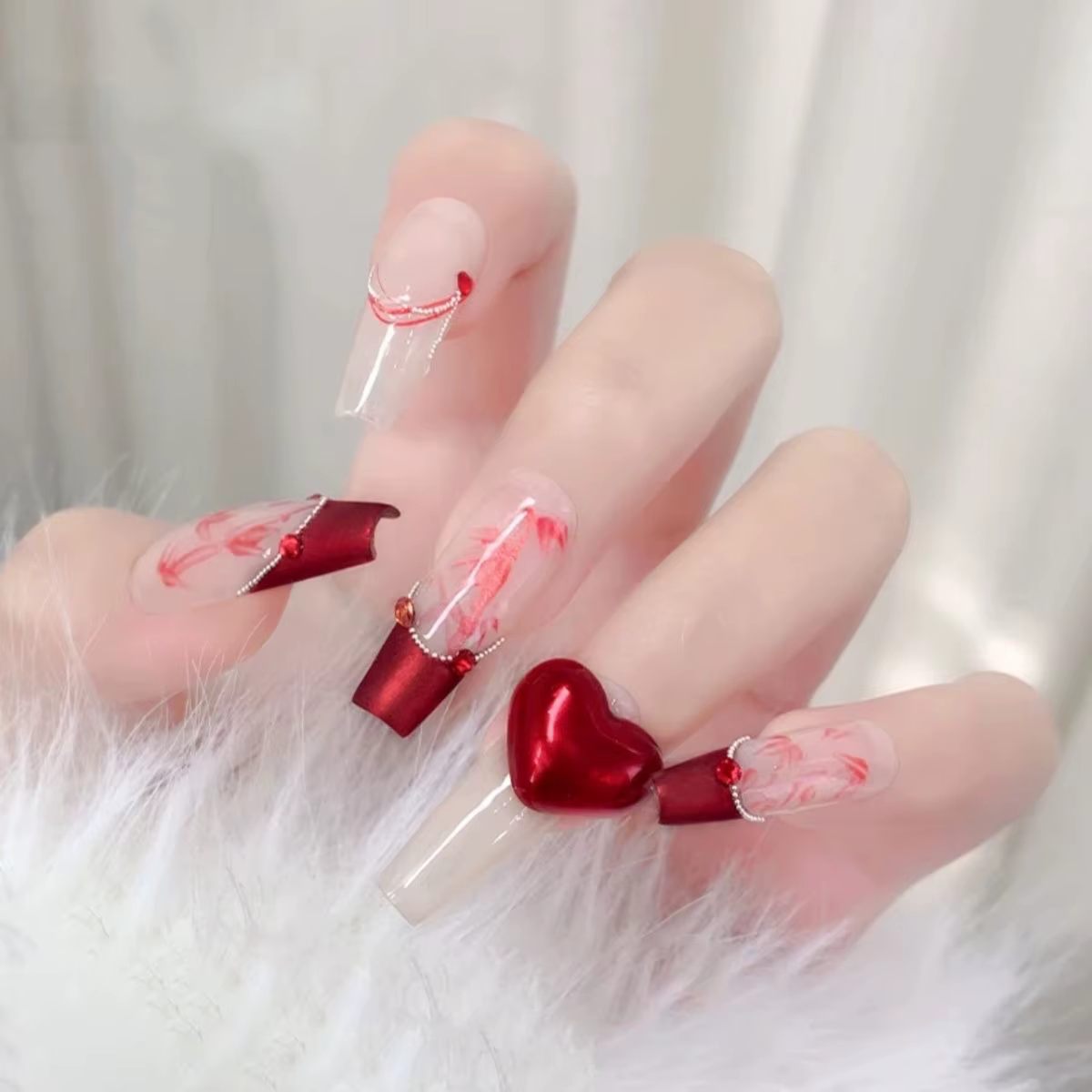 1 pot de poudre à ongles rouge de Noël