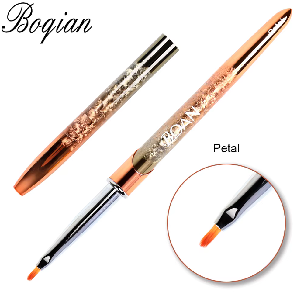 BQAN pinceau à ongles pétale de marbre perle acrylique Nail Art Liner brosse lignes françaises grille fleur peinture dessin stylo manucure outils