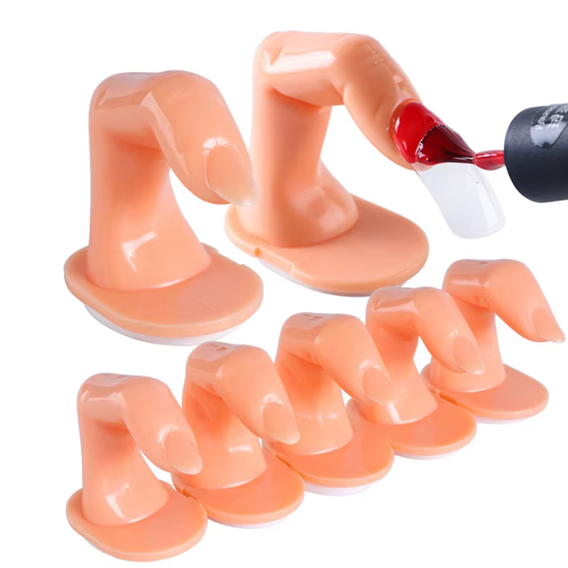 1/5 pièces faux doigt outil de pratique des ongles manucure