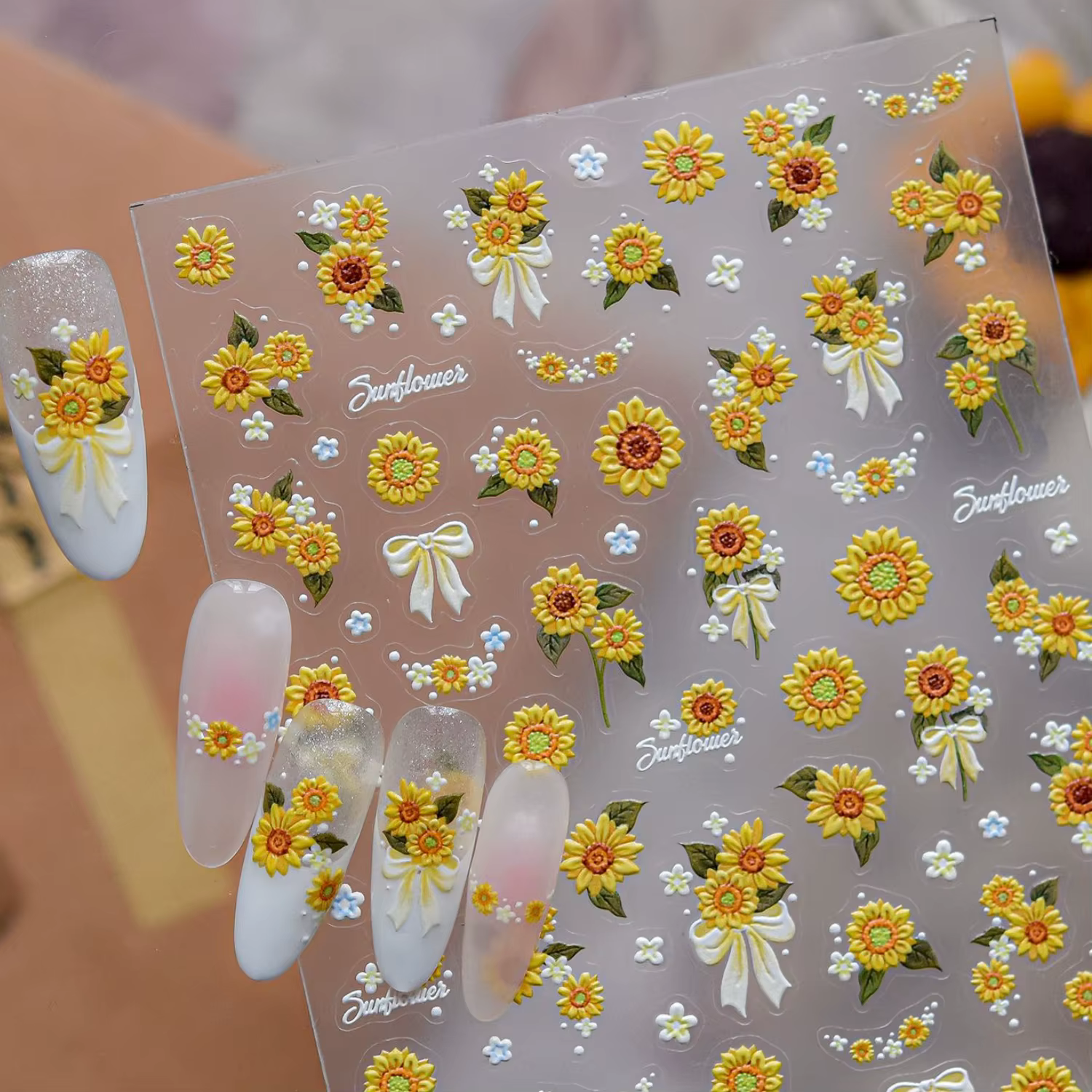 Autocollants 5D en relief pour ongles