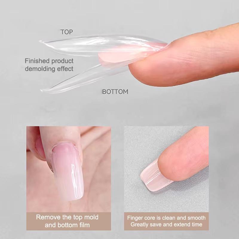 Formes à ongles doubles Sandwich 60 pièces 15 tailles pour extensions rapides