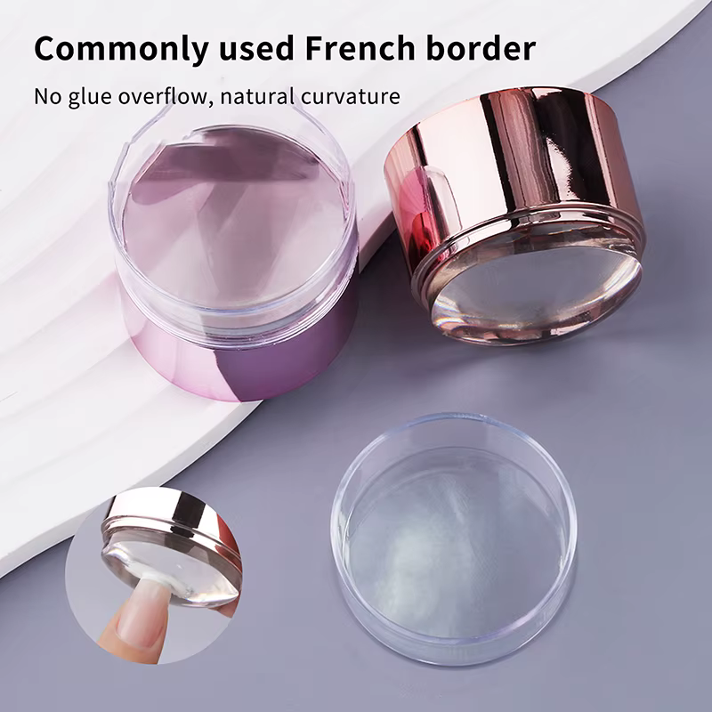 Nouveau tampon de stamping pour nail art français avec racloir à ongles