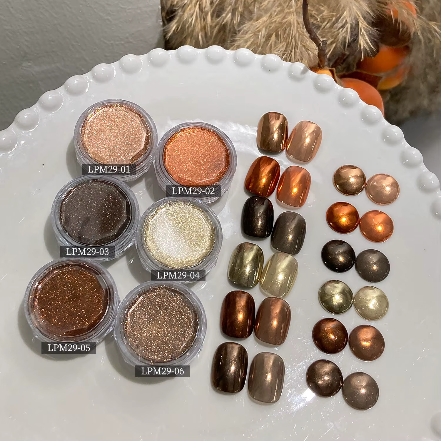 Nouveau Hiver et automne couleur en option miroir poudre ongles gel