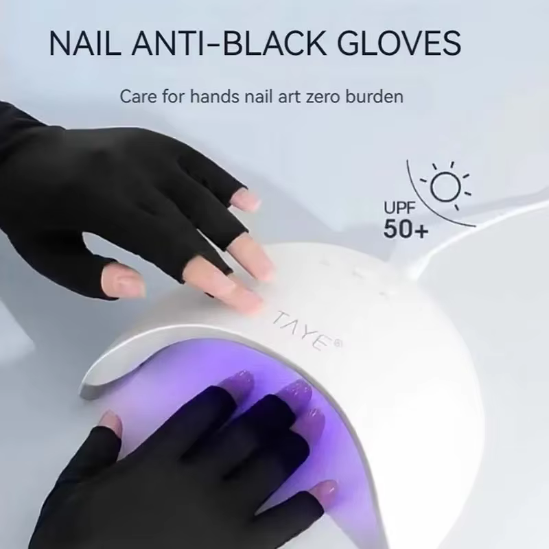 Outils pour ongles gants Uv Anti-ultraviolet soleil noir demi-exposition