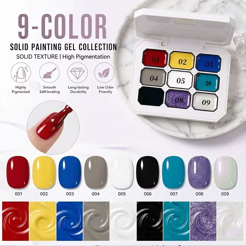 Gel vernis à ongles série bleue 9 couleurs