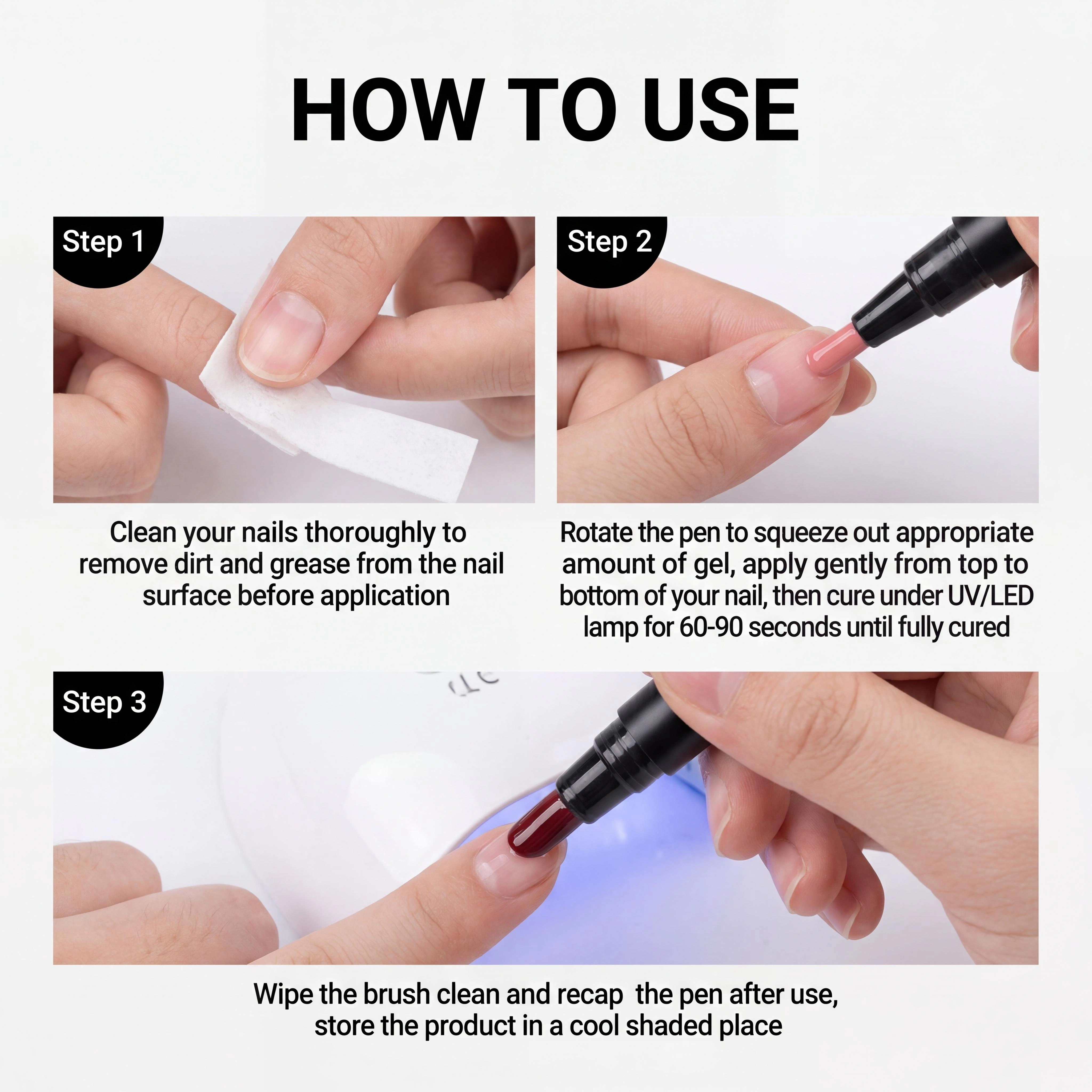 Kit de stylos à ongles DIY 6 couleurs