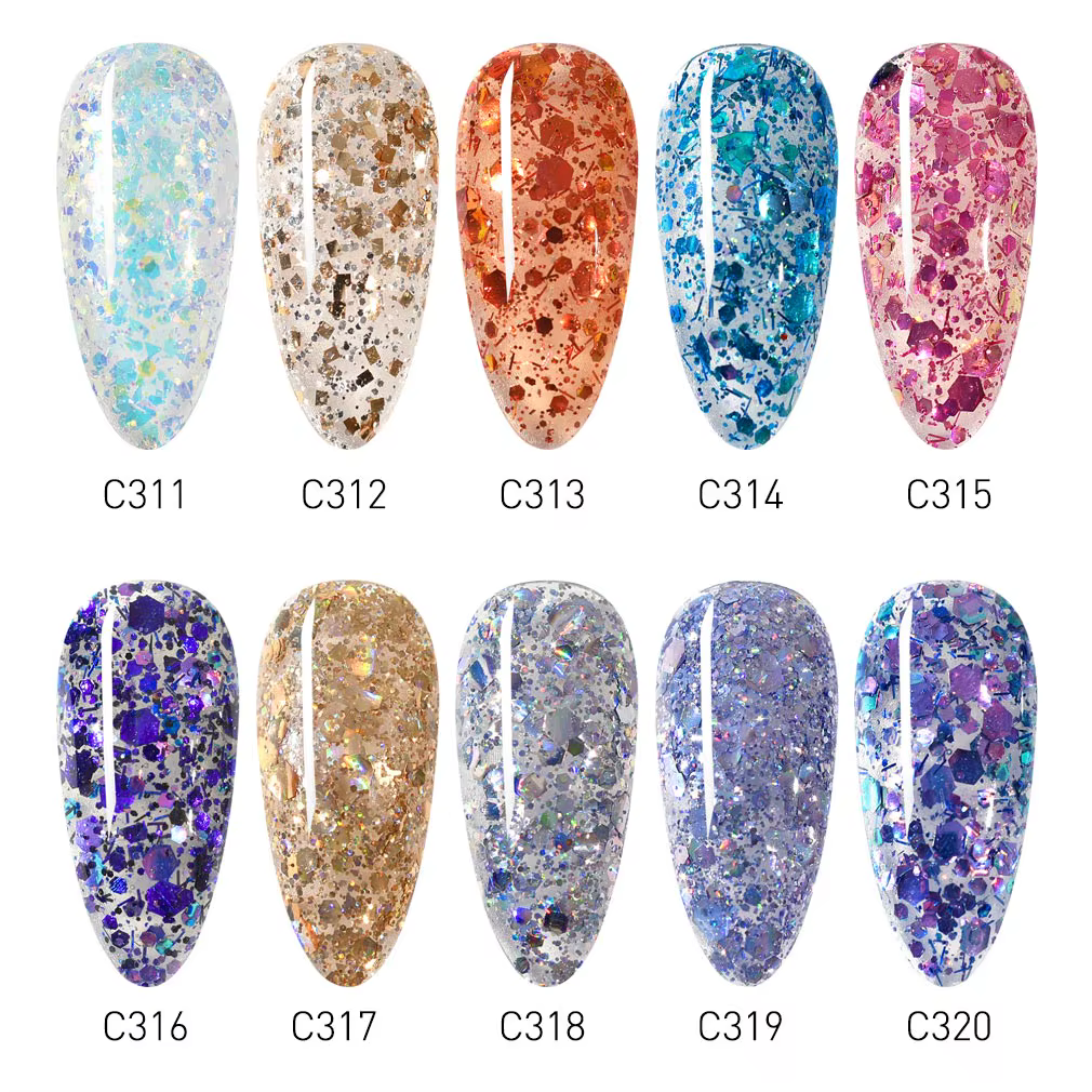 CANSettlement-Verhéritage à ongles néon arc-en-ciel