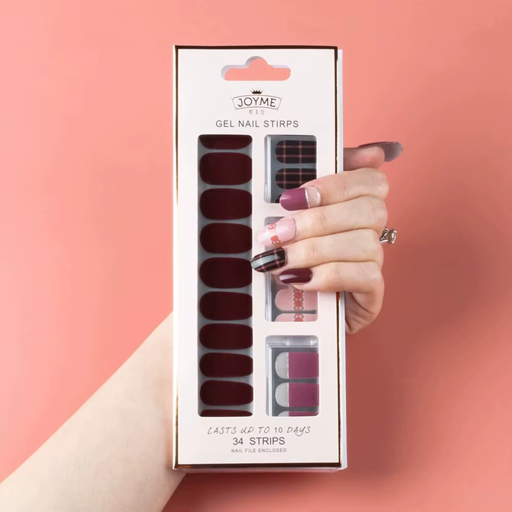 30/34 autocollants pour ongles en gel DIY sans UV