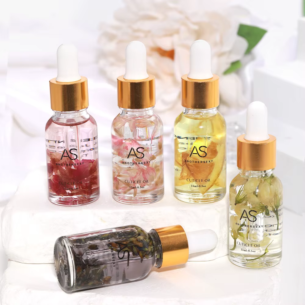 AS 15ML fleur séchée cuticule huile nutritive nourrir restaurer les ongles endommagés vitamine