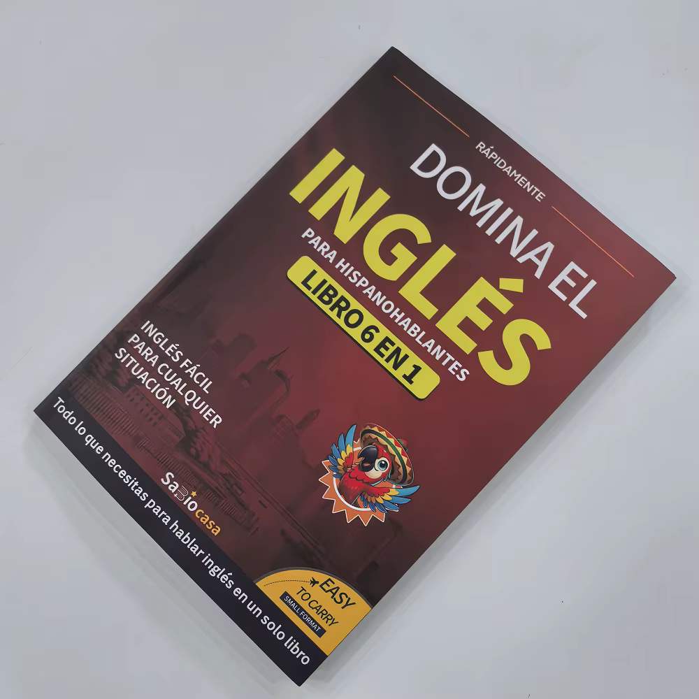 Livres anglais pour débutants, édition espagnole 6-en-1, cahier d'exercices anglais, dictionnaire d'apprentissage facile des langues, fournitures d'étude pour la lecture