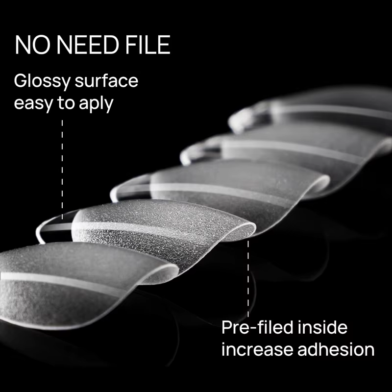 120 pièces XXS Super court amande couverture complète sculpté Gel souple ongles conseils presse sur Capsule Americaine