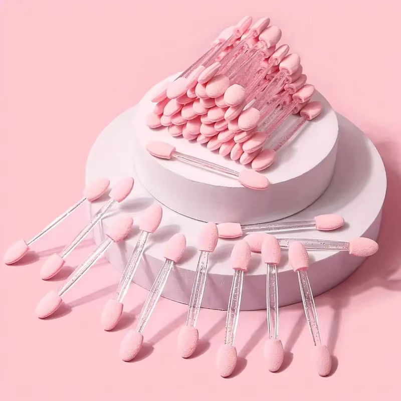 Brosse à ongles Double face chromée rose noir
