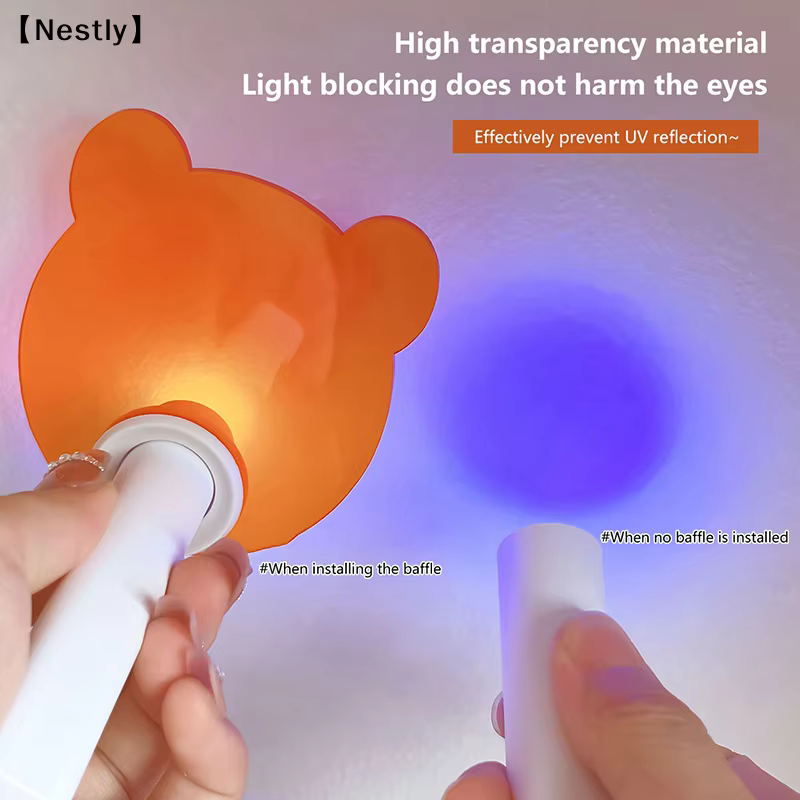 Appareils pour salon de beauté des ongles, déflecteur anti-lumière acrylique pour lampe UV à ongles de forme droite, lunettes de protection 〔Nest〕