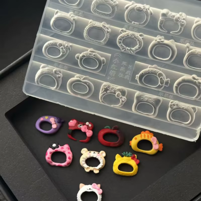 Moule à ongles en silicone transparent 3D