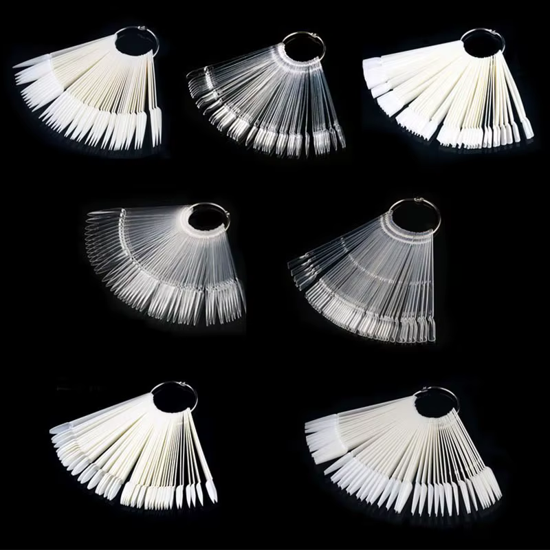 Nouveau 50 pièces produits pour ongles carte en éventail pour vernis