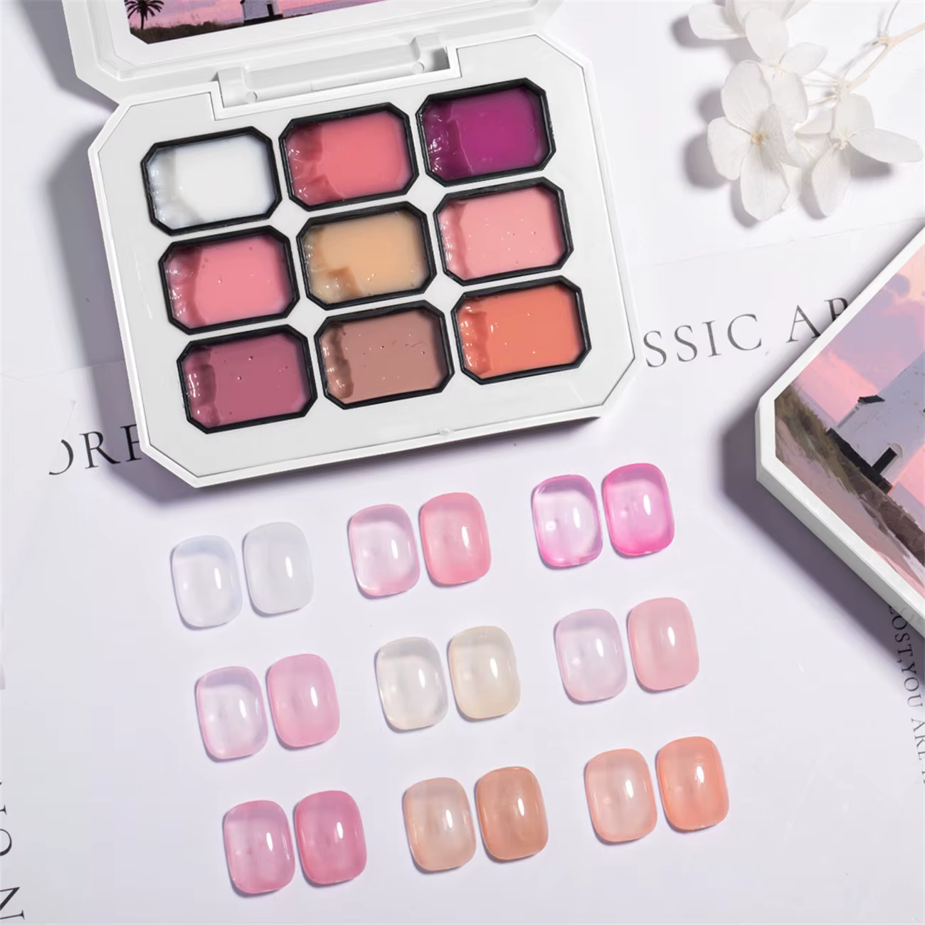 1 set/2 pièces de gel vernis à ongles solide