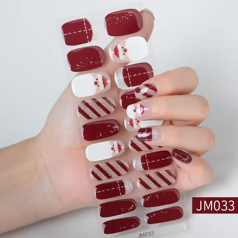 Autocollants pour ongles en gel semi-durcissant pour Noël