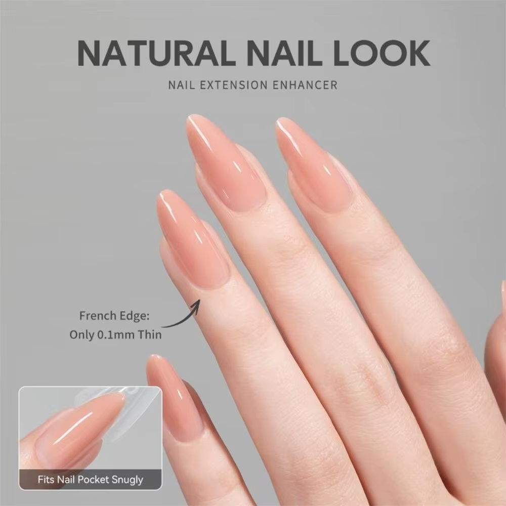240 faux ongles ovales ultra-fins pour extension rapide