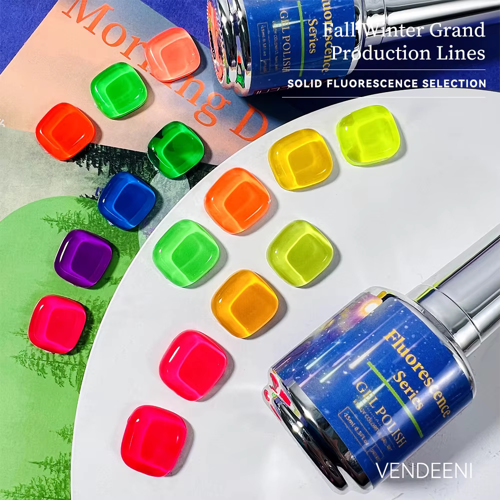 Verhéritage à Ongles Fluorescent en Gel Néon Semi Continu