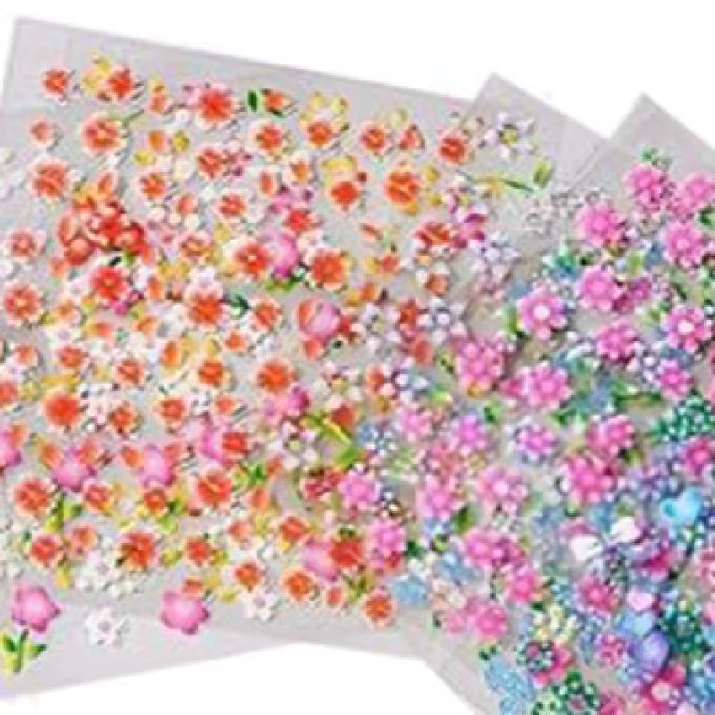 30 feuilles d'autocollants floraux pour ongles