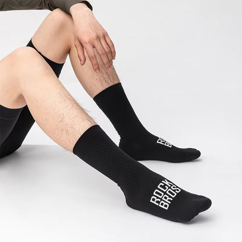 ROCKBROS ROAD TO SKY chaussettes de cyclisme chaussettes de Sport professionnelles chaussette respirante chaussettes de vélo chaussette absorbant les chocs à haute élasticité