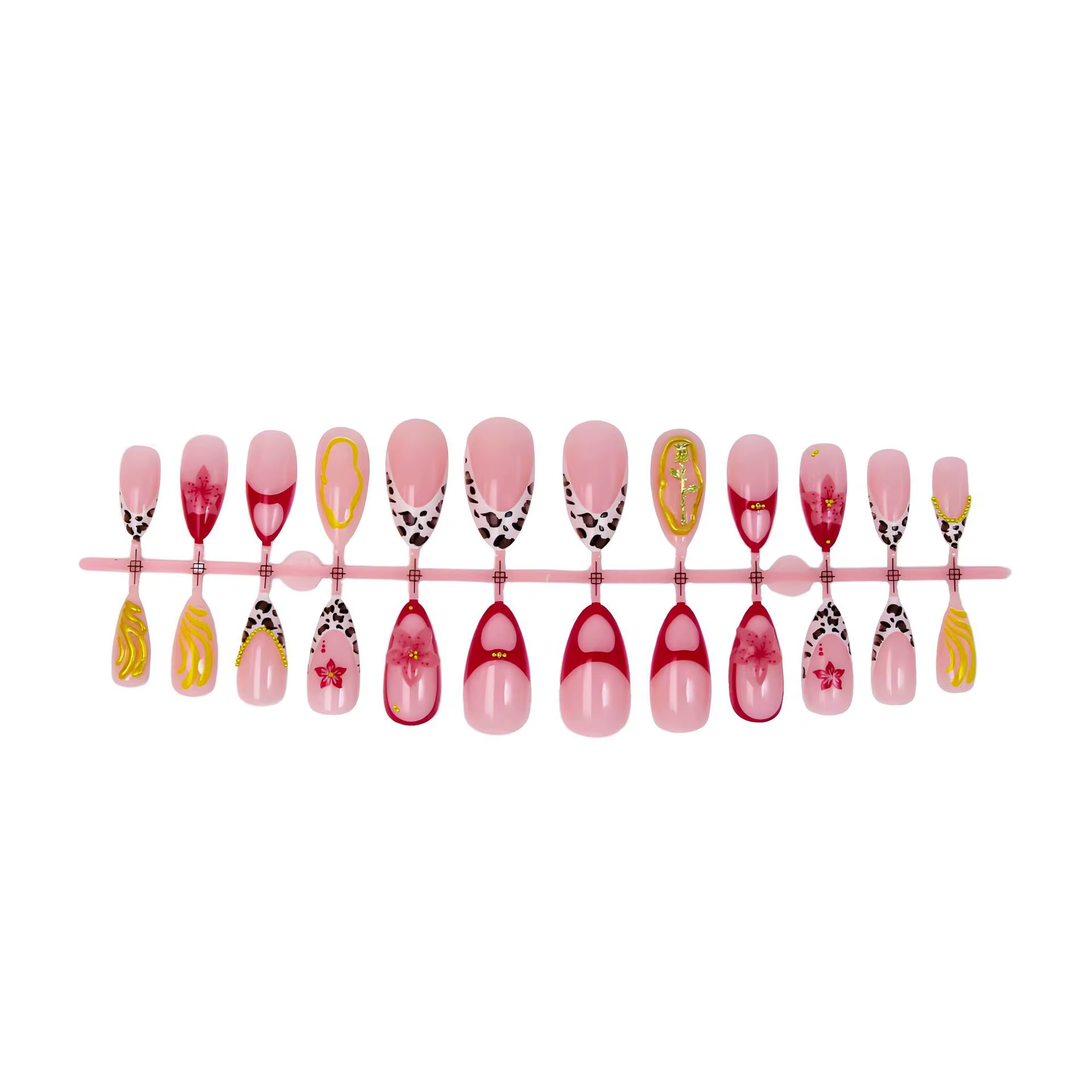 24 faux ongles en forme d'amande