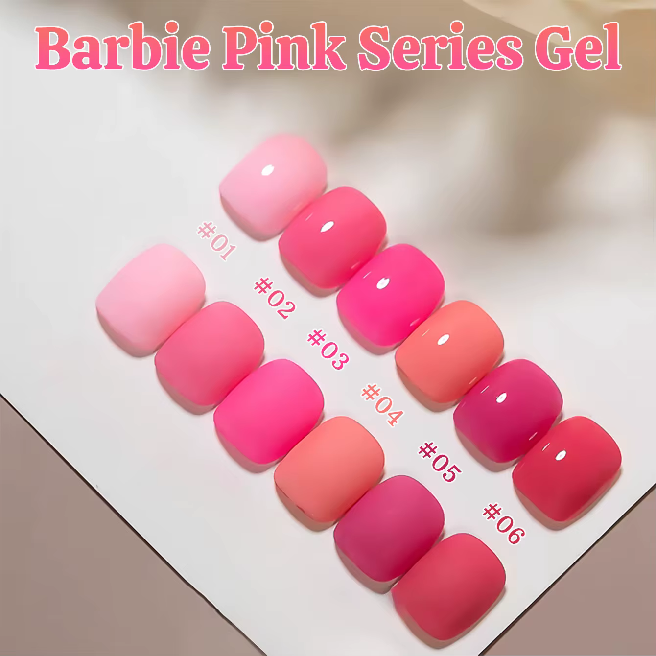 1 pièce PSK Vernis à ongles gel série couleur rose blanchissant