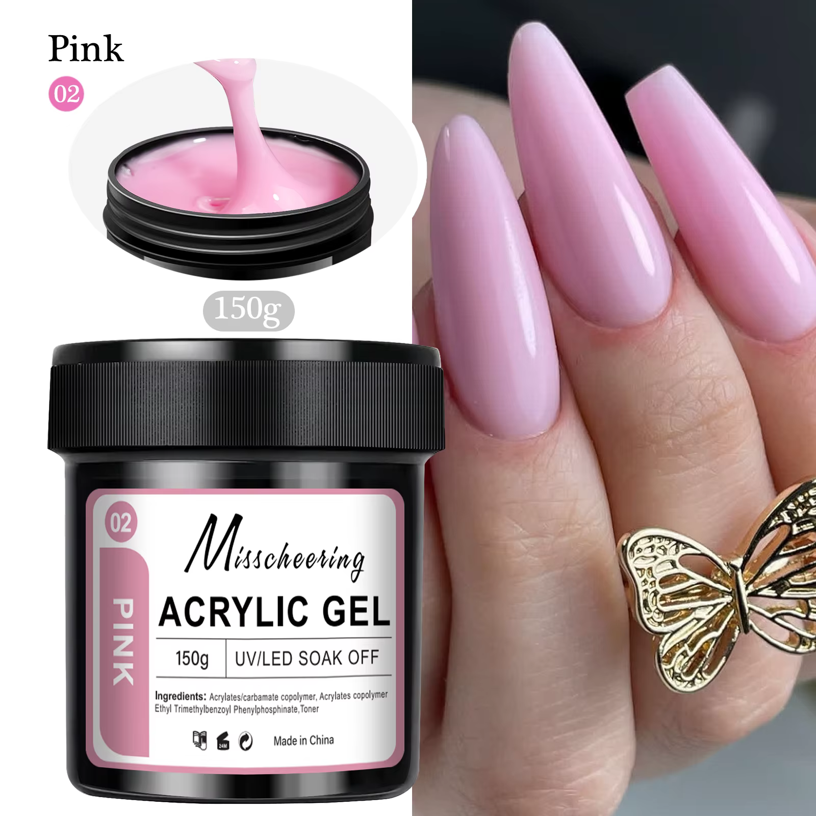 1 pot 100/150g Poly Gel pour ongles UV LED durci constructeur Gel