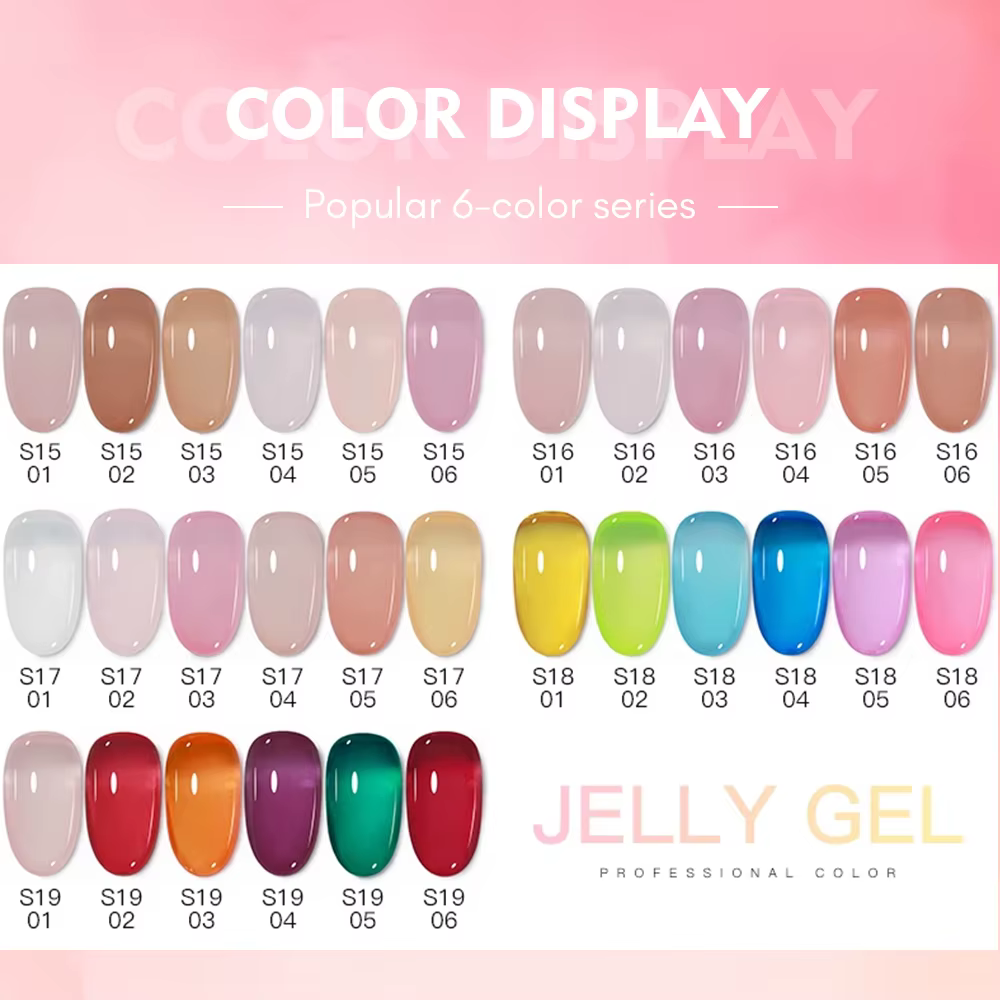 6 pièces/ensemble 15ML nu rose gelée vernis à ongles Gel ensemble été translucide