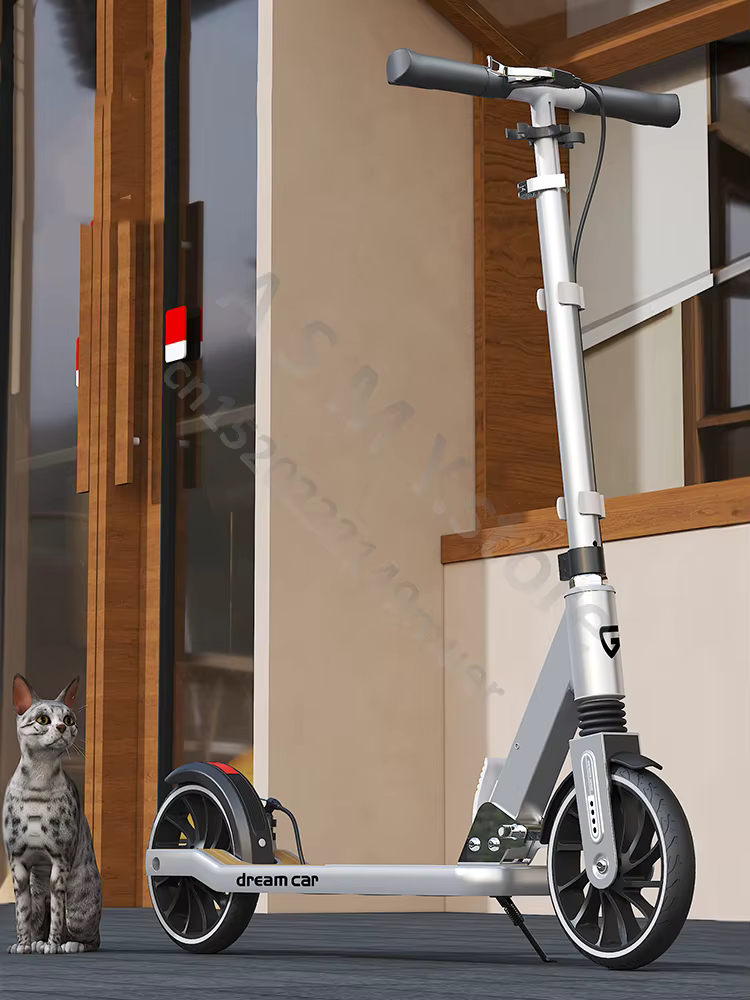 Trottinette à deux roues pour adultes de 5 à 15 ans, scooter à une jambe à hauteur réglable pour adolescents et enfants