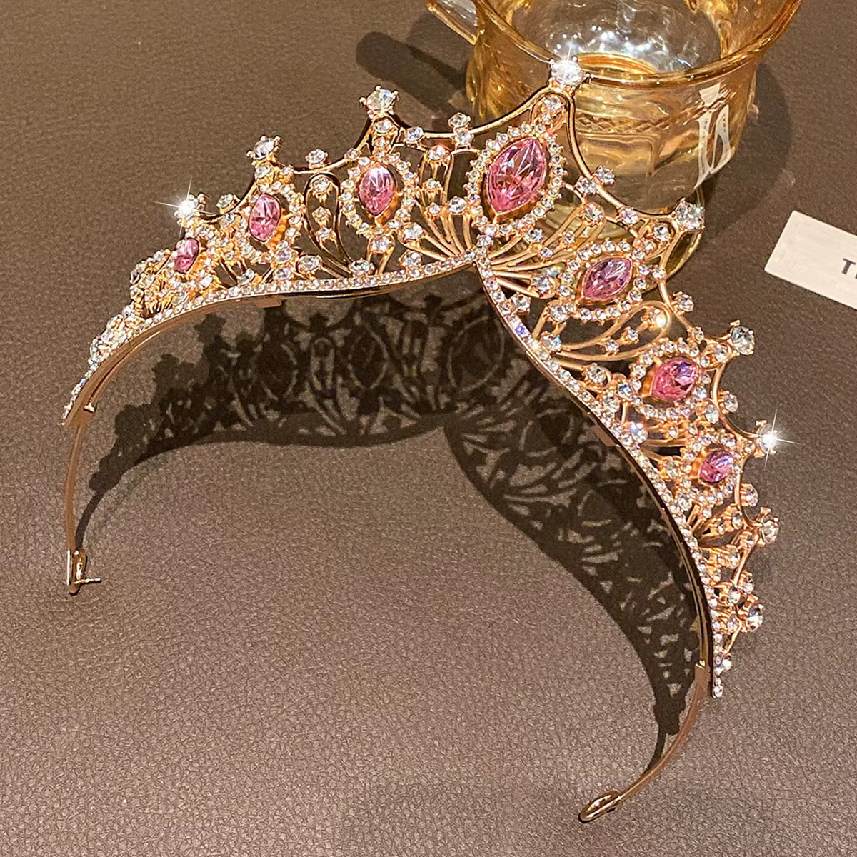 1 grande couronne, bandeau de tempérament à la mode, accessoire pour cheveux à vent doux, adapté aux performances et aux anniversaires