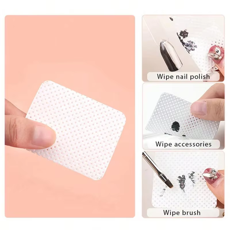 Tampons de coton non pelucheux lingettes dissolvant de vernis à ongles outil de nettoyage