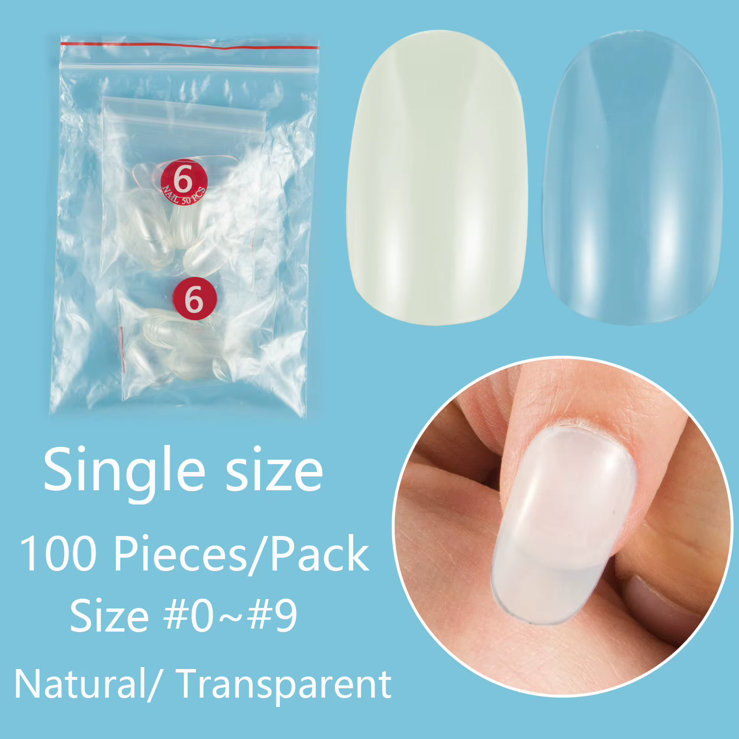 Faux ongles de taille unique