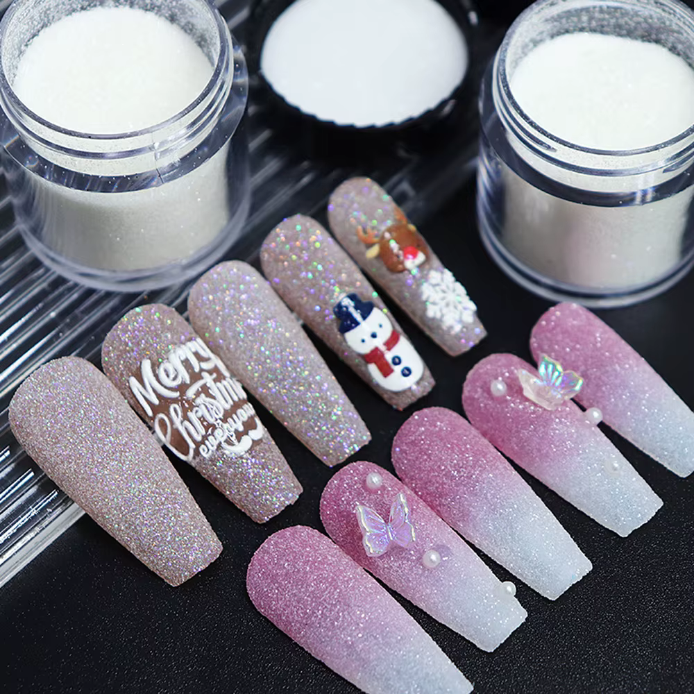 Poudre à paillettes pour ongles