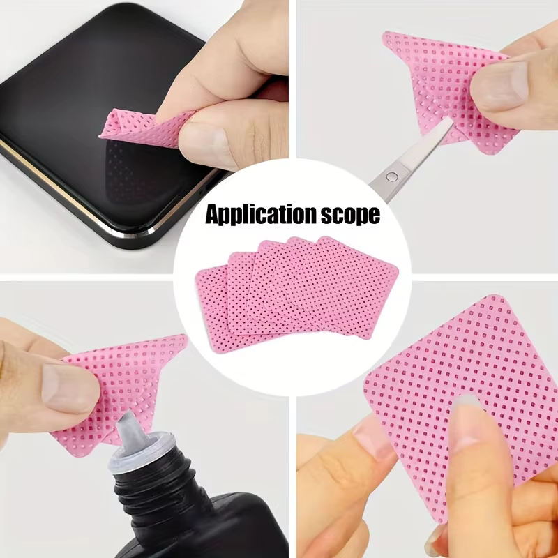 50 lingettes pour ongles sans peluches
