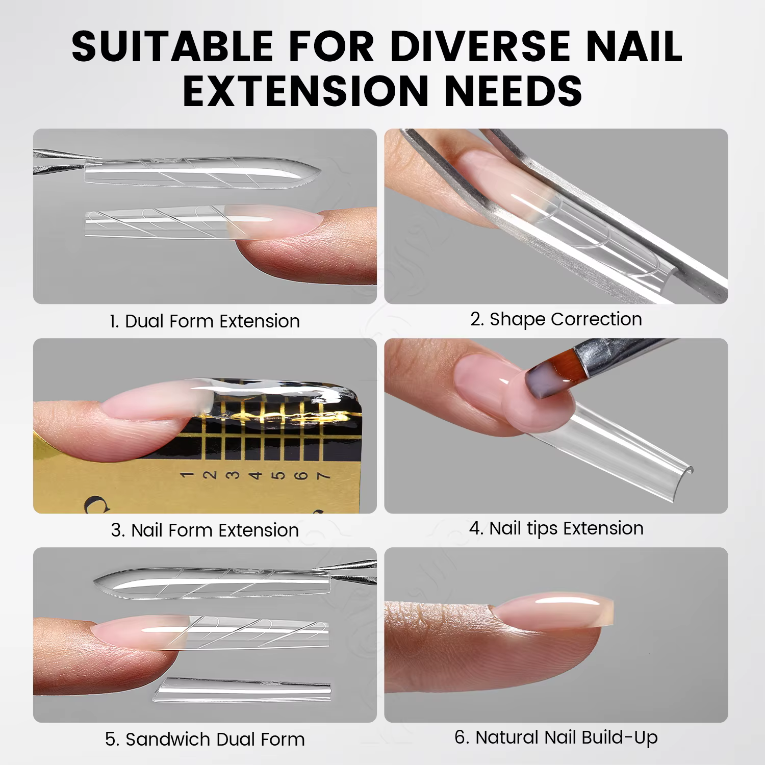 YOKEFELLOW PUREFORM Poly Gel Vernis à Ongles 50g Gel d'Extension d'Ongles Ultra Transparent pour Usage Professionnel en Salon PF01