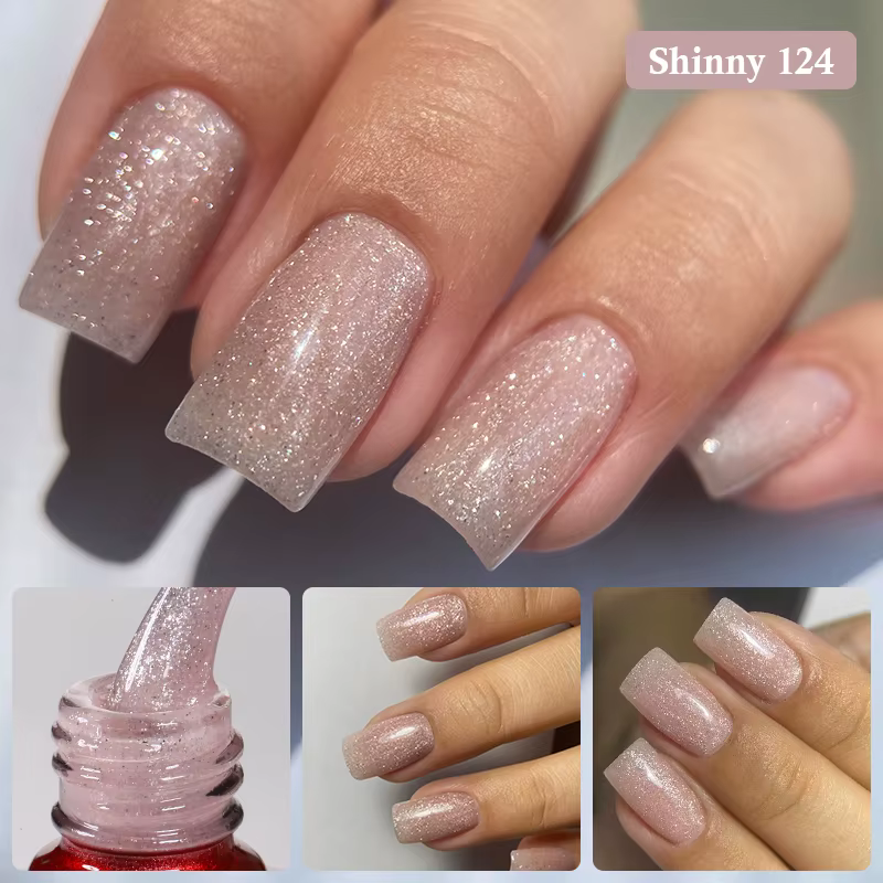 MSHARE – vernis Gel à Base en caoutchouc scintillant pour ongles