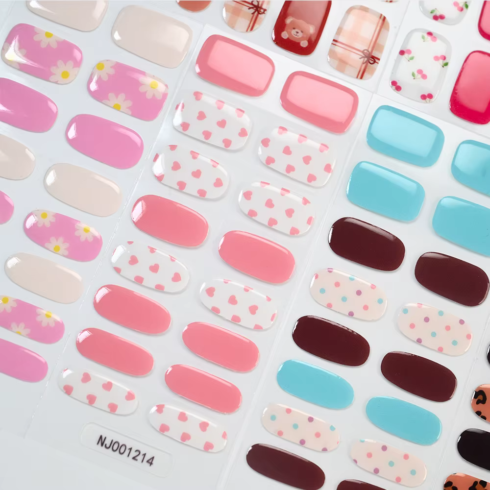 Autocollants semi-durcis en gel UV pour ongles