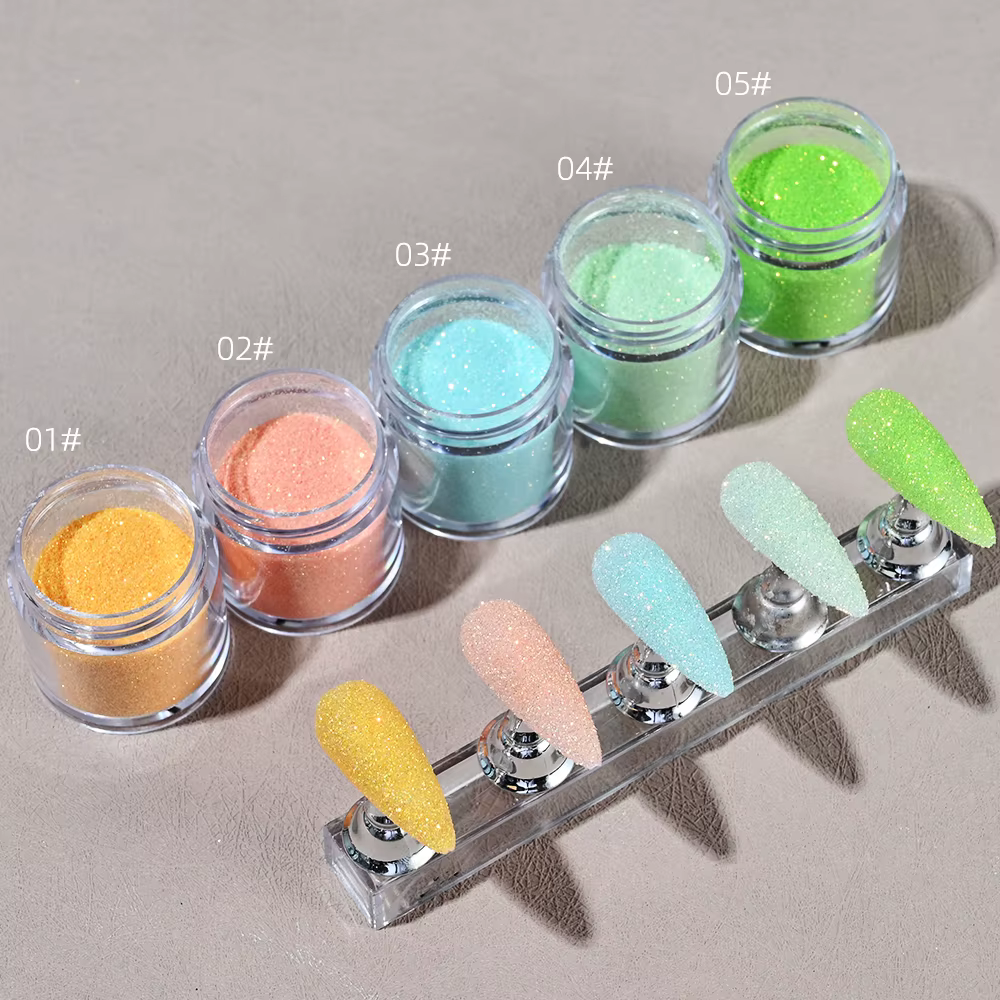 Poudre à paillettes pour ongles