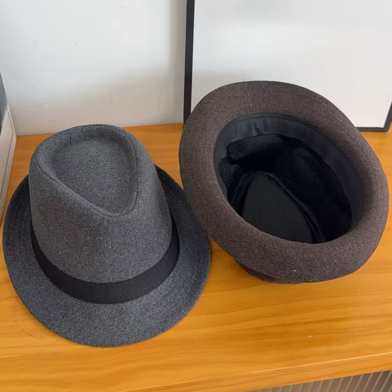 Chapeaux de Jazz en feutre britannique pour hommes d'âge moyen, seau unisexe en laine, automne hiver, casquettes magiques pour fête de mariage, nouvelle collection 2025