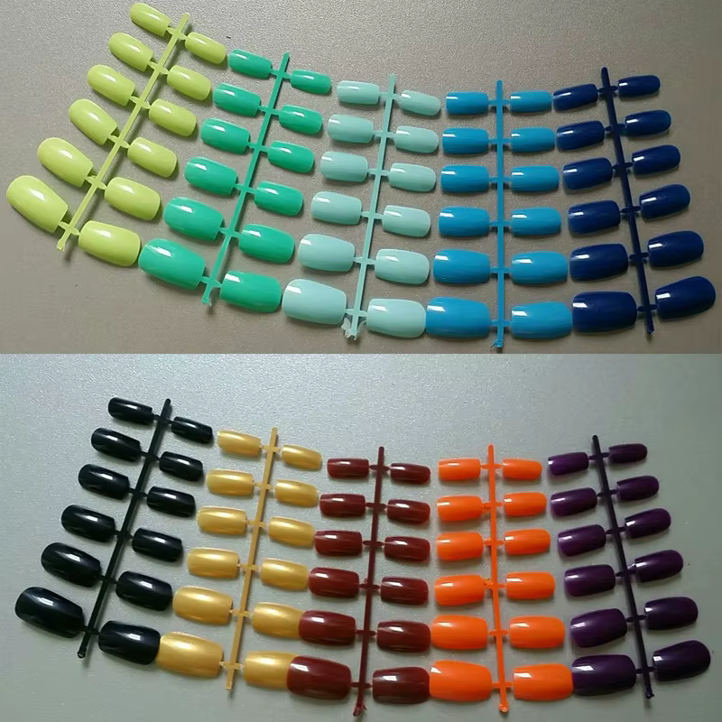 120 pièces/paquet 20 couleurs Faux Ongles conseils conception courte presse