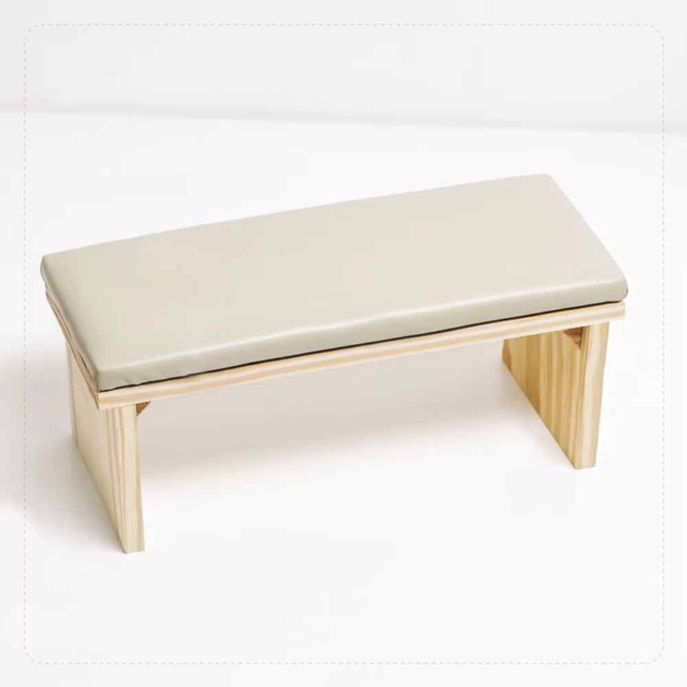Support de manucure ergonomique antidérapant en bois avec coussin de repose-bras imperméable et confortable pour nail art