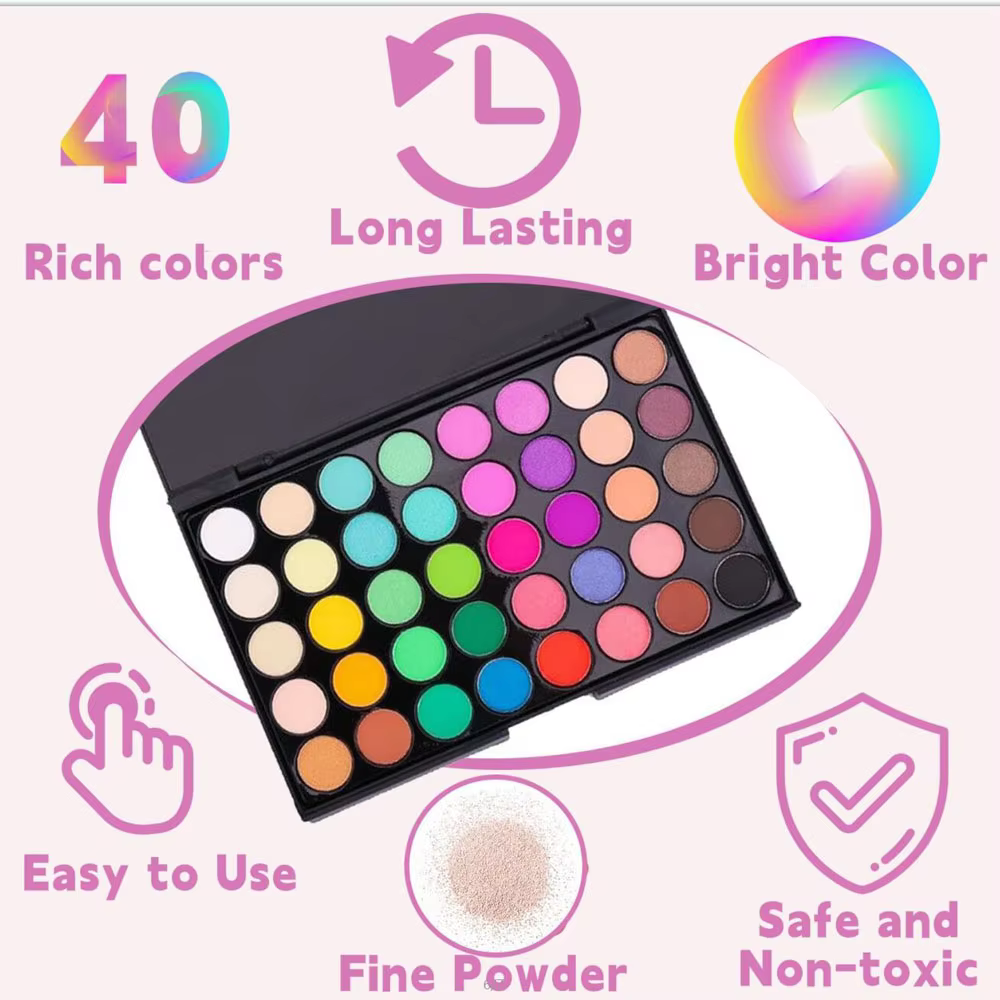 Palette de poudre à paillettes pour ongles