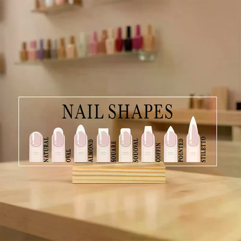 Panneau d'affichage de formes d'ongles en acrylique