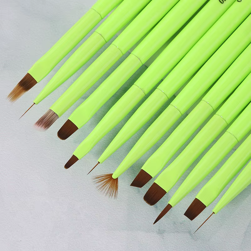 Brosse à ongles verte, brosse à Gel pour manucure
