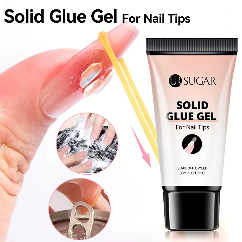 UR SUGAR 30ml Gel de colle solide pour les pointes des ongles Gel Nail Art strass longue durée Super fort acrylique tremper Gel d'adhérence