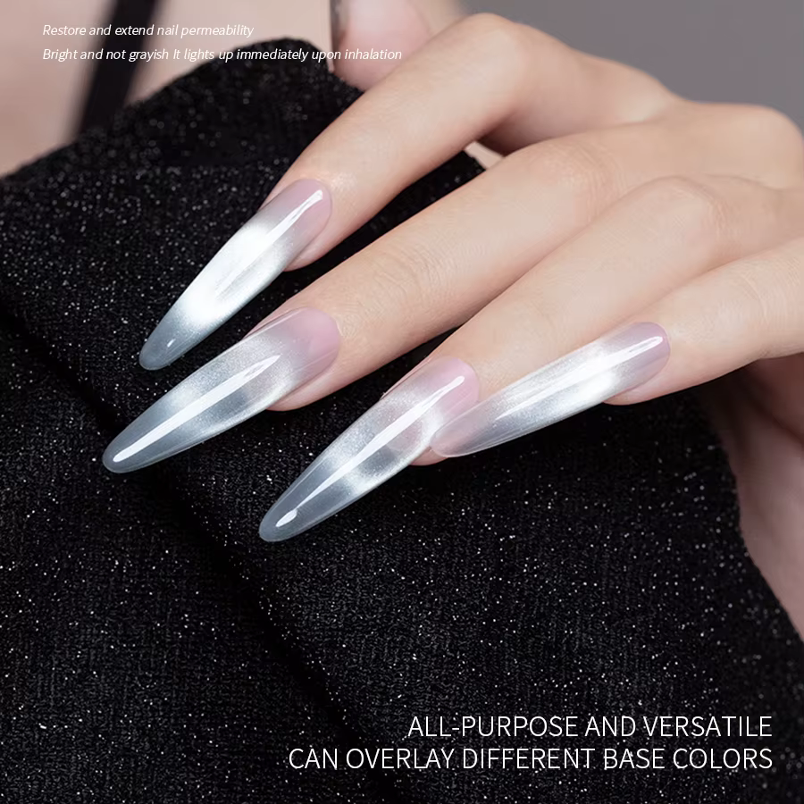 Vernis à ongles gel effet œil de chat argenté cristal de glace RS NAIL 10g