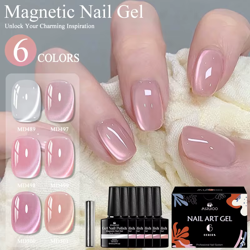 Ensemble de 7 gels magnétiques pour ongles